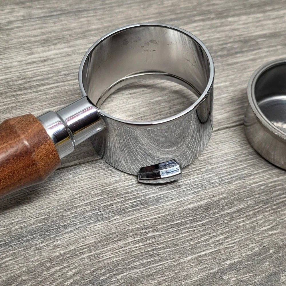 Casabrews 51mm Bottomless Portafilter Stainless Steel Wood Handle 51BPCAS